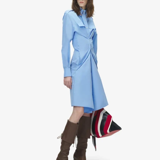 Gathered Shirt Dress