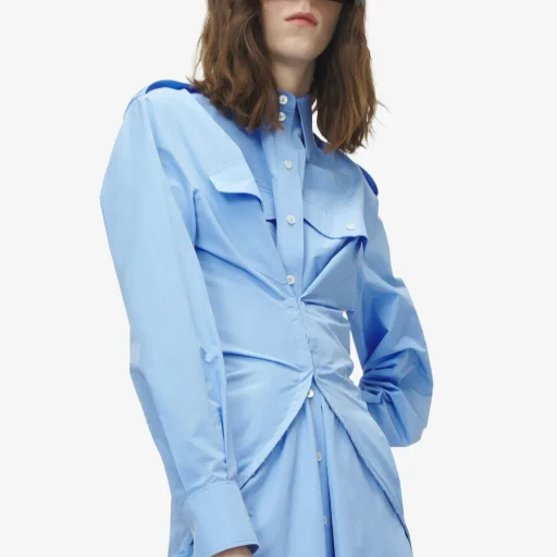 Gathered Shirt Dress