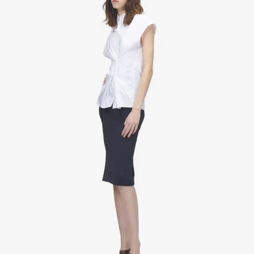Gathered Short-Sleeved Shirt