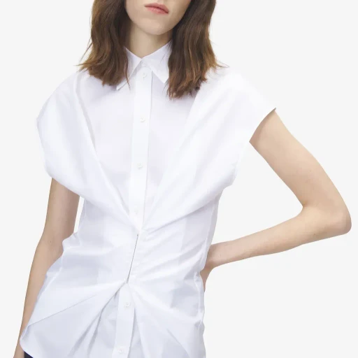 Gathered Short-Sleeved Shirt