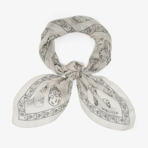 Hand-Painted Skull Foulard