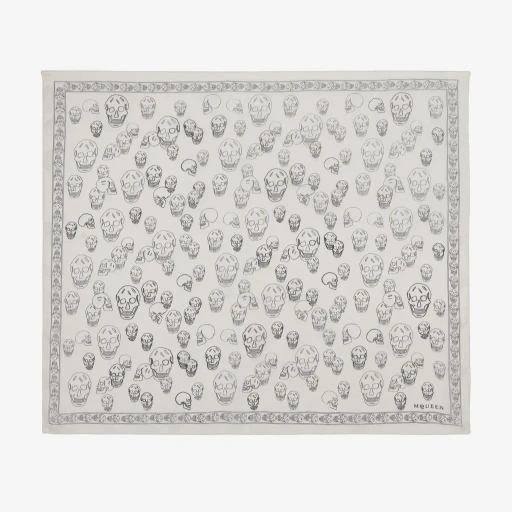 Hand-Painted Skull Foulard
