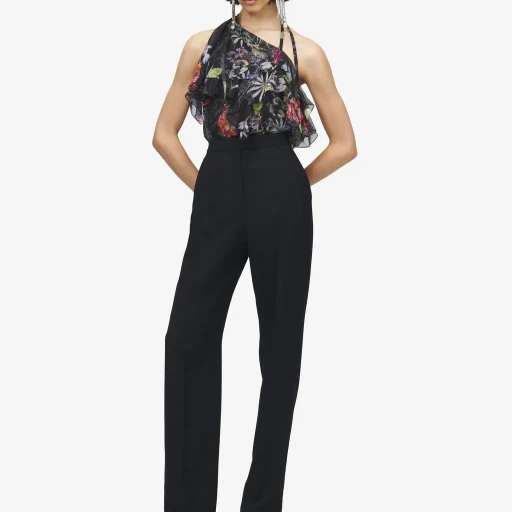 High-Waisted Tailored Trousers