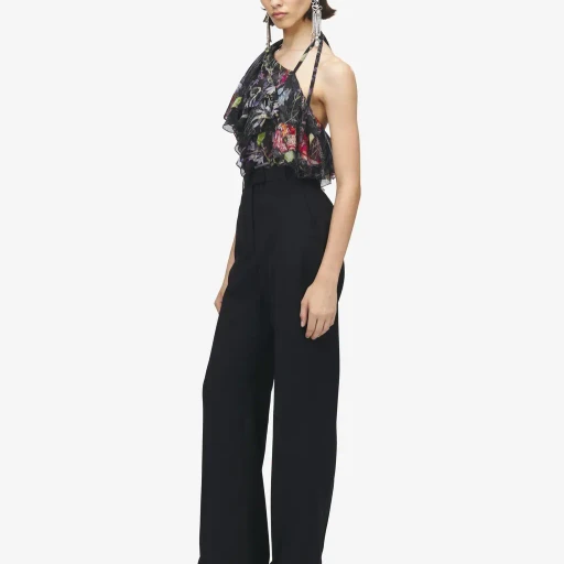High-Waisted Tailored Trousers