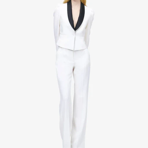 High-Waisted Tailored Trousers