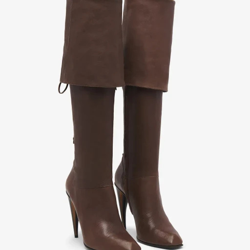 Horn Heel Knee-High Boot