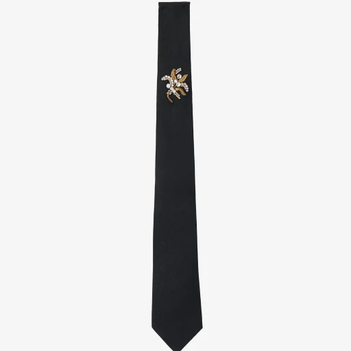 Jewelled Mistletoe Embroidery Tie