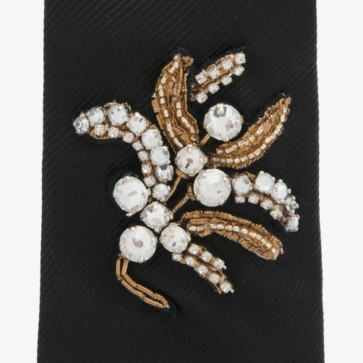 Jewelled Mistletoe Embroidery Tie