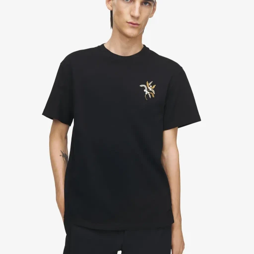 Jewelled Mistletoe Embroidery T-Shirt