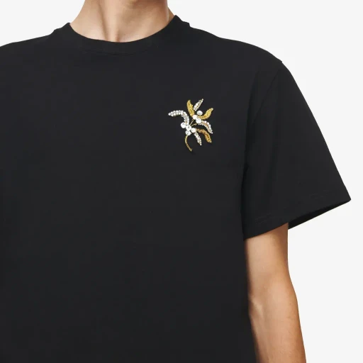 Jewelled Mistletoe Embroidery T-Shirt