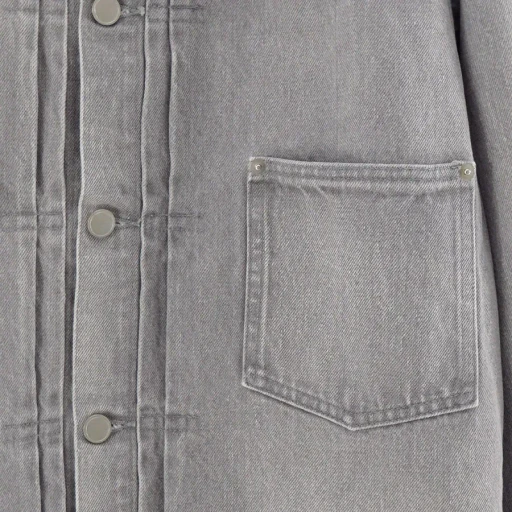 Unlikely Time Travel Trucker Jacket Gray Denim