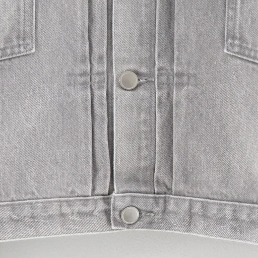 Unlikely Time Travel Trucker Jacket Gray Denim