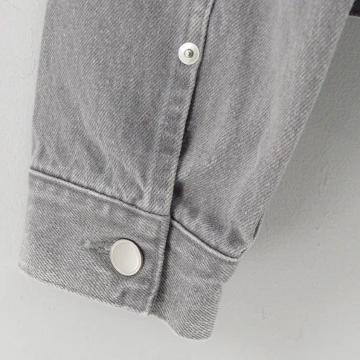 Unlikely Time Travel Trucker Jacket Gray Denim