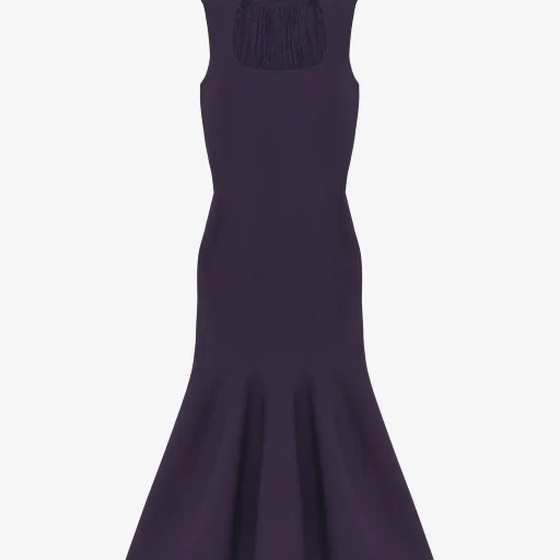Lace Panel Midi Dress
