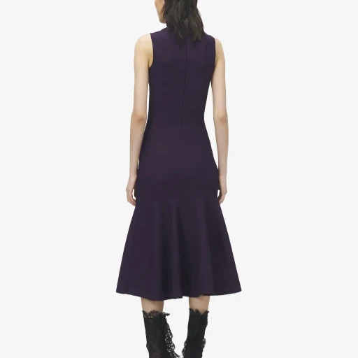 Lace Panel Midi Dress