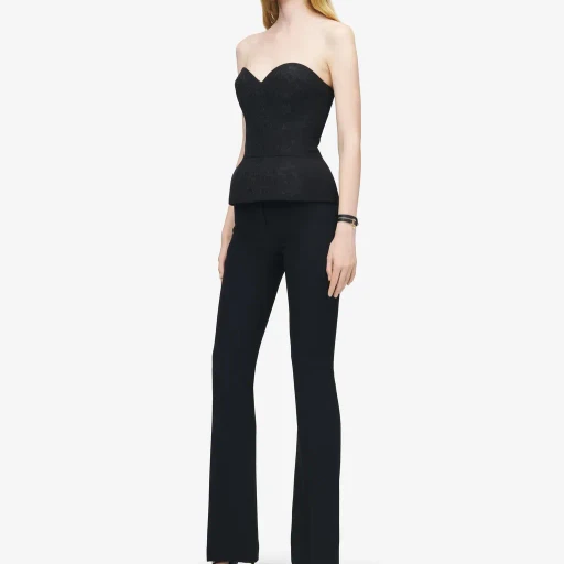 Lace Ribcage Embroidery Corset Top