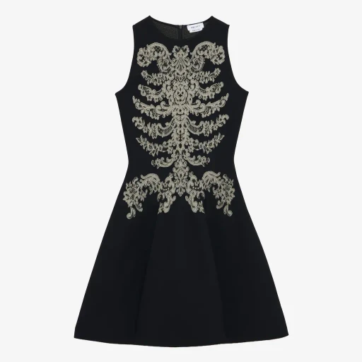 Lace Ribcage Jacquard Mini Dress
