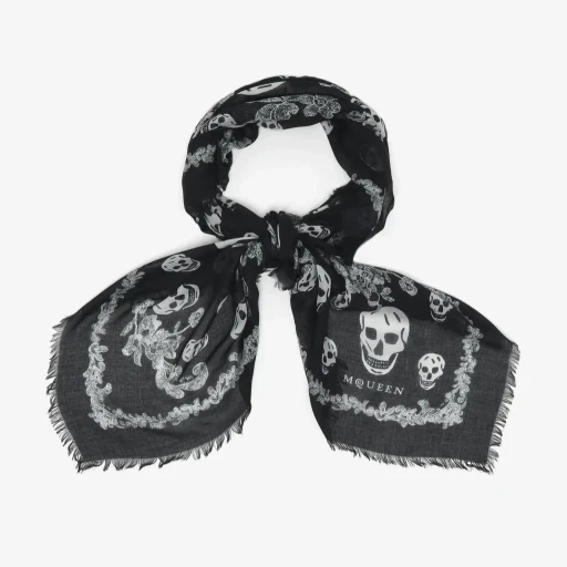 Lace Ribcage Skull Foulard