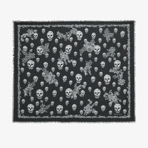 Lace Ribcage Skull Foulard