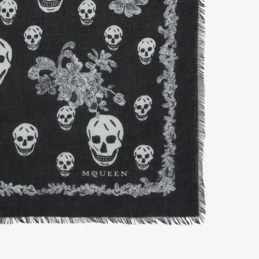 Lace Ribcage Skull Foulard