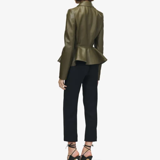 Leather Peplum Jacket