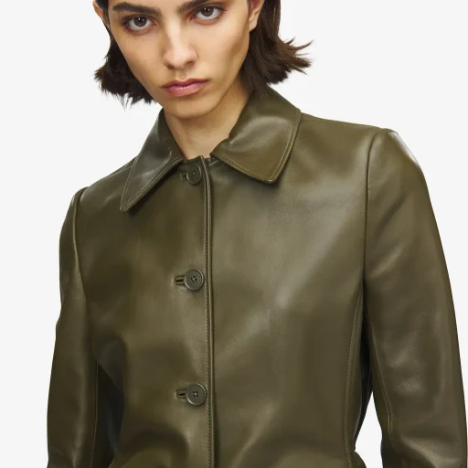 Leather Peplum Jacket