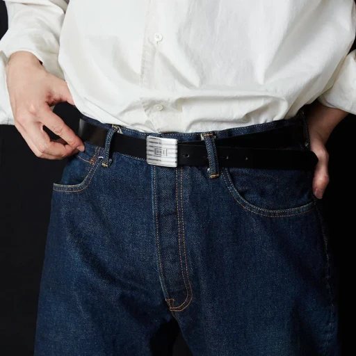 Sp02 Buckle Buckle -Black Leather-