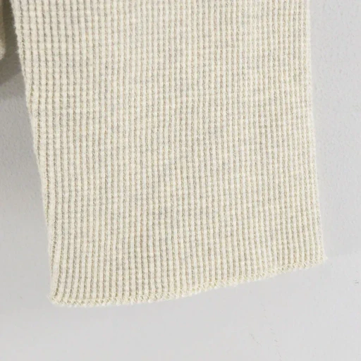 Long-Sleeve Henry Neck Waffle T-Shirt