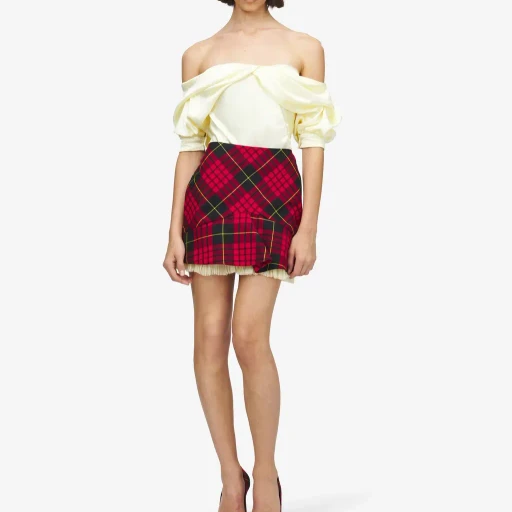 Macqueen Tartan Kickback Mini Skirt