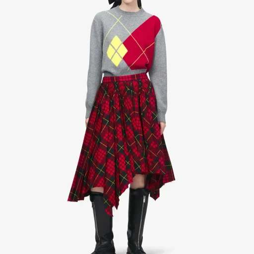 Macqueen Tartan Asymmetric Skirt