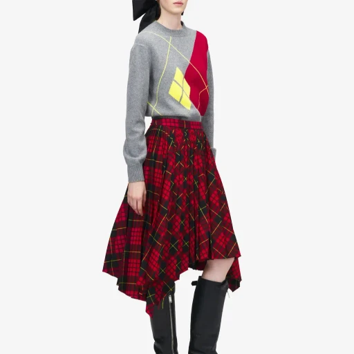 Macqueen Tartan Asymmetric Skirt