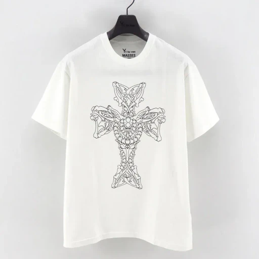 Cotton Single Print Round Neck Short Sleeve T
