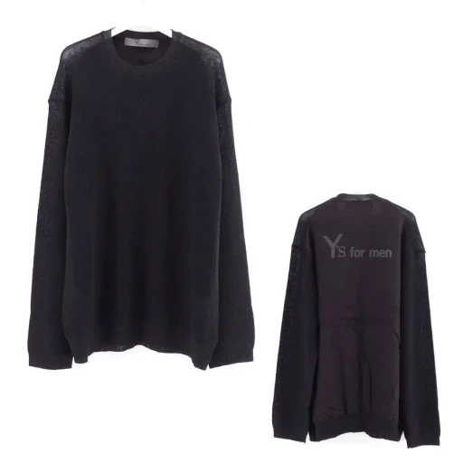 Y's For Men Big Logo Round Neck Pullover