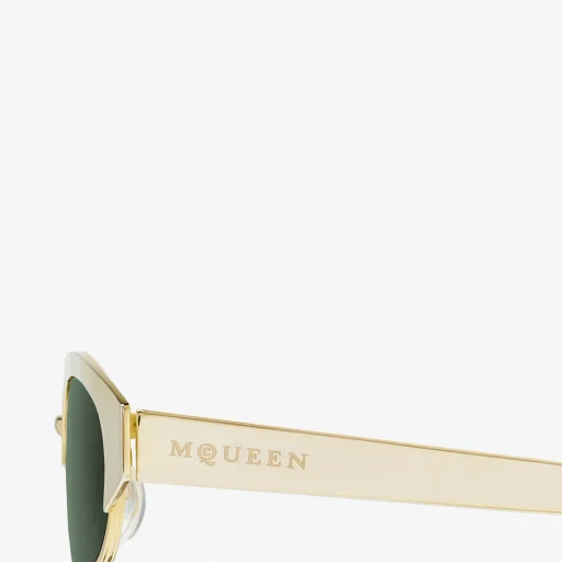 Mcqueen Ellipse Metal Sunglasses