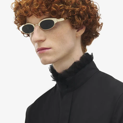 Mcqueen Ellipse Metal Sunglasses