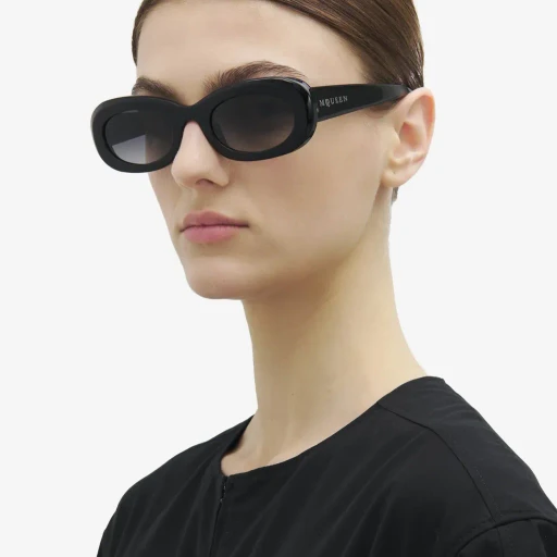 Mcqueen Logo Oval Sunglasses