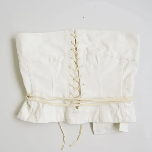 Canvas Lace-Up Bustier