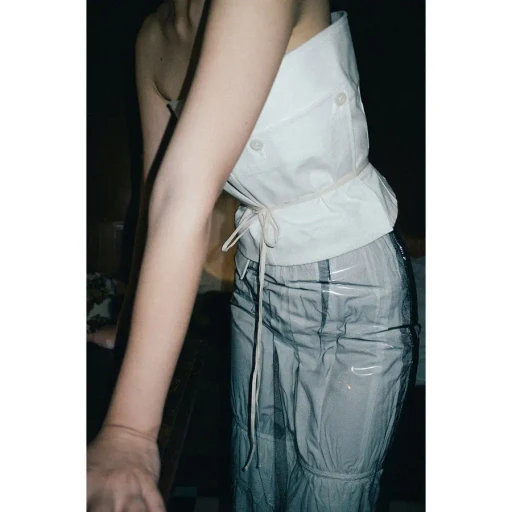 Canvas Lace-Up Bustier
