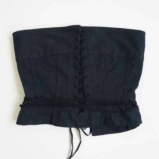 Canvas Lace-Up Bustier