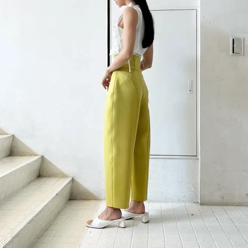 Urethane High-Waist Pants