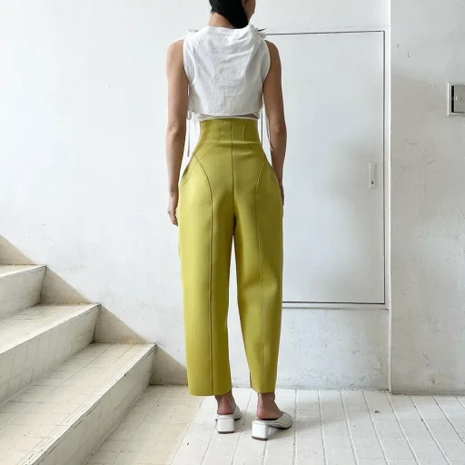 Urethane High-Waist Pants