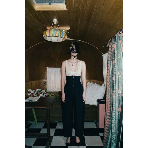 Urethane High-Waist Pants