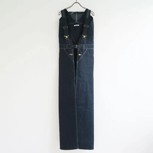 Denim Overall Apron Maxi Dress