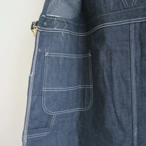 Denim Overall Apron Maxi Dress