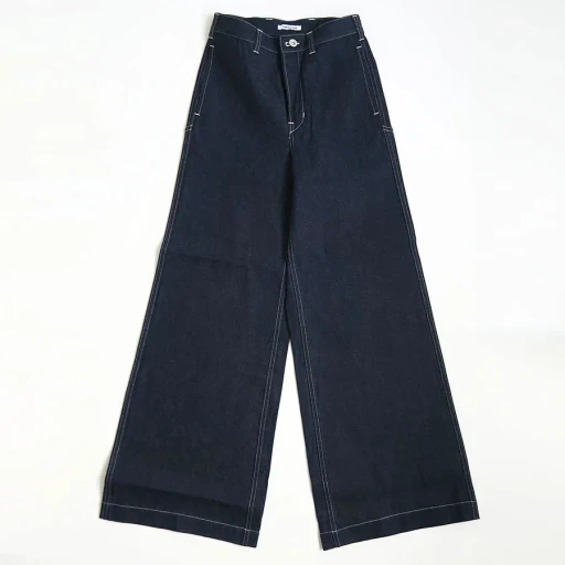 Denim High-Waist Buggy Pants