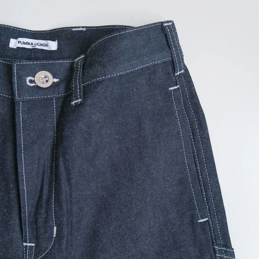 Denim High-Waist Buggy Pants