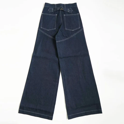 Denim High-Waist Buggy Pants