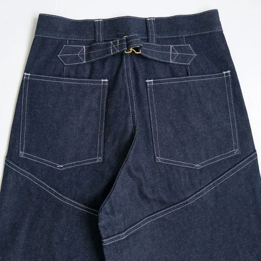 Denim High-Waist Buggy Pants