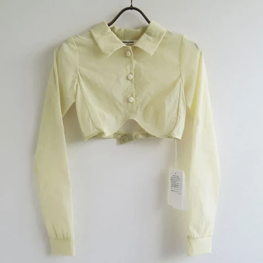 Stretch Taffeta Layered Bra Top Shirt