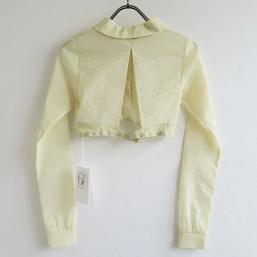 Stretch Taffeta Layered Bra Top Shirt